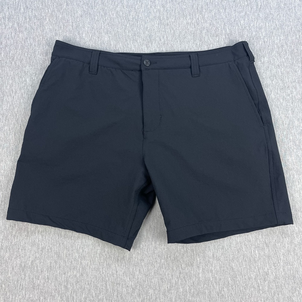 American Giant Commuter Shorts Mens 34 (Fits 37 Waist) Black 7" Inseam Nylon USA